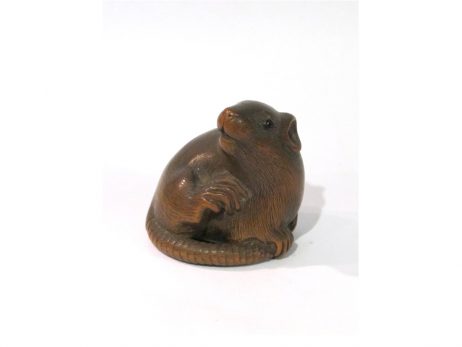 Netsuke en bois - Rat par Masanao de Yamada 3