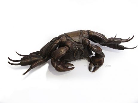 Jizai okimono - Crabe en bronze 4