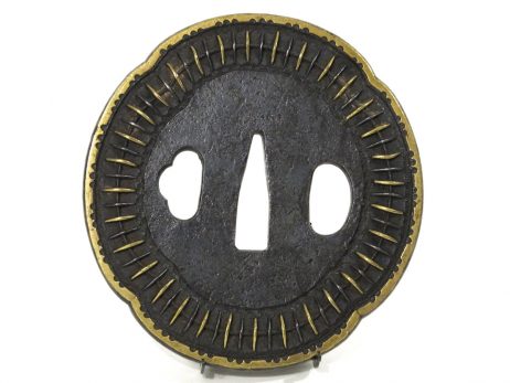 Tsuba en fer mokkogata - Mukade - Shingen 2