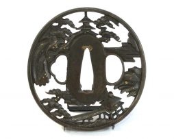 Tsuba - Pavillons et pagodes sous les pins