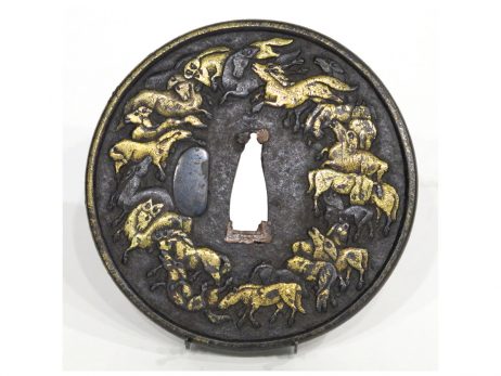 Tsuba - Groupe de chevaux galopant 2