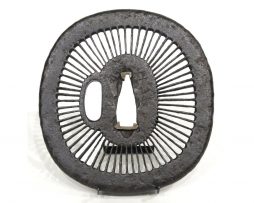 Tsuba en fer Kuruma sukashi