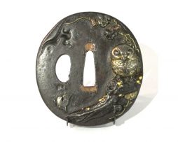 Tsuba - Chouette sur une souche