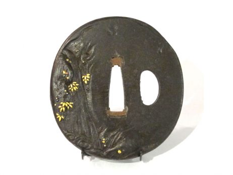 Tsuba - Chouette sur une souche 2