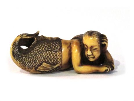 Sirène en ivoire netsuke japon mer