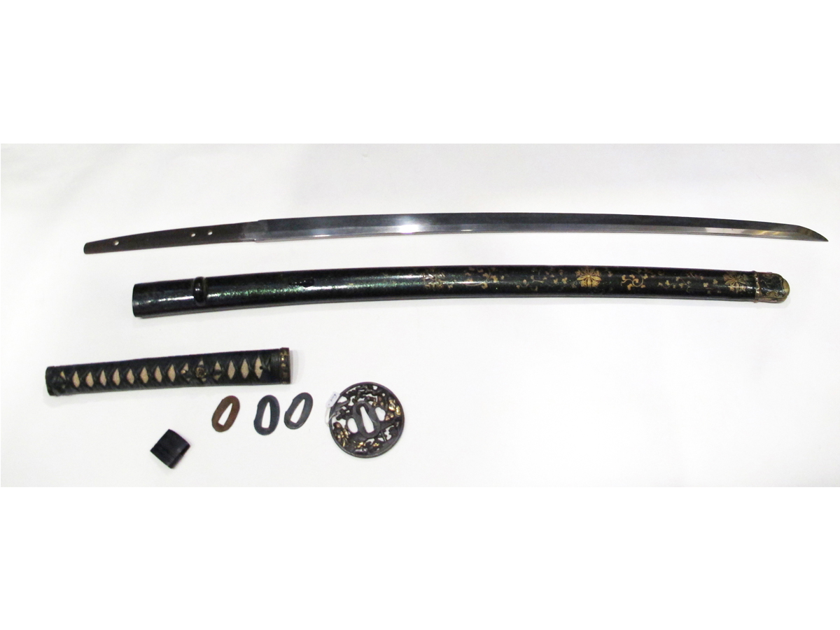KATANA - LAME SHINTO SHINOGI ZURUKI MONTURES FLEURS ET OISEAUX – Image 3